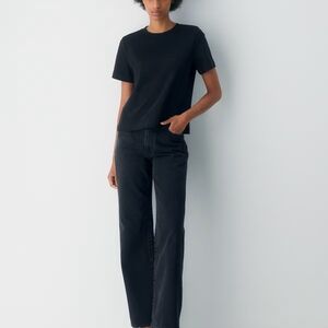 Elegant Black Wide Leg Women's Jeans